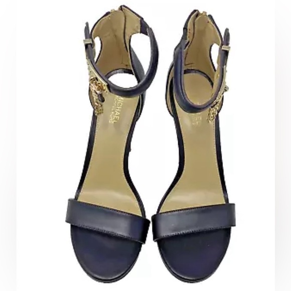 Michael Kors Women's Hamilton Chain Ankle-Strap Dress Sandals 6 Brown - Picture 6 of 10